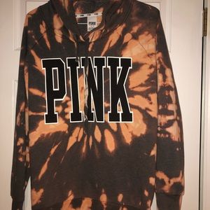 Bleach dye tie dye hoodie sweatshirt